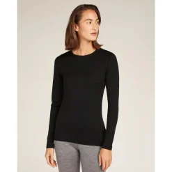 Women Merino 200 Oasis LS Crewe Black