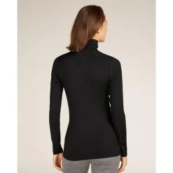 Women Merino 200 Oasis LS Half Zip Black