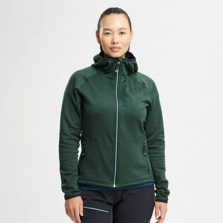 Women's Skiers Fleece Hood Wildwood Green