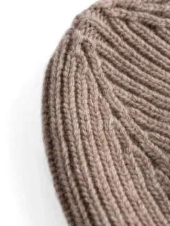 Wool badge beanie Kelp Melange