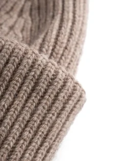 Wool badge beanie Kelp Melange