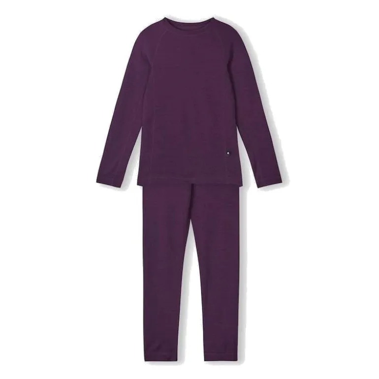 Wool Base Layer Set Taitoa Deep Purple