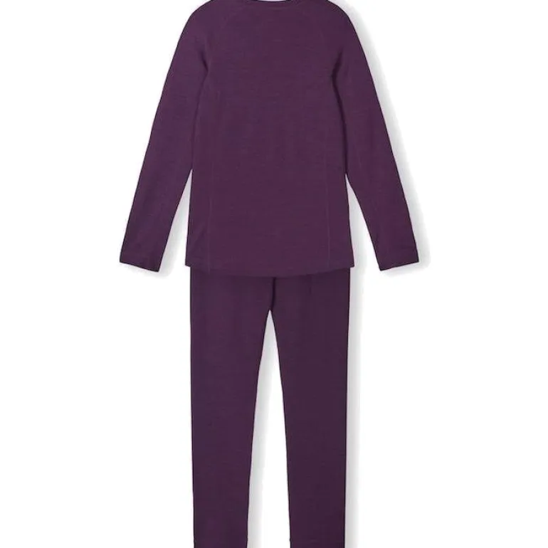 Wool Base Layer Set Taitoa Deep Purple