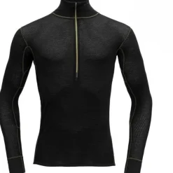Wool Mesh 190 Zip Neck Man Caviar
